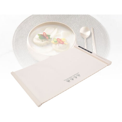 Plateau chauffant électrique 300 W en silicone imperméable et pliable, avec 8 niveaux de température, idéal pour les fêtes, les réunions et un usage quotidien (lait, café, etc.). Prise US.