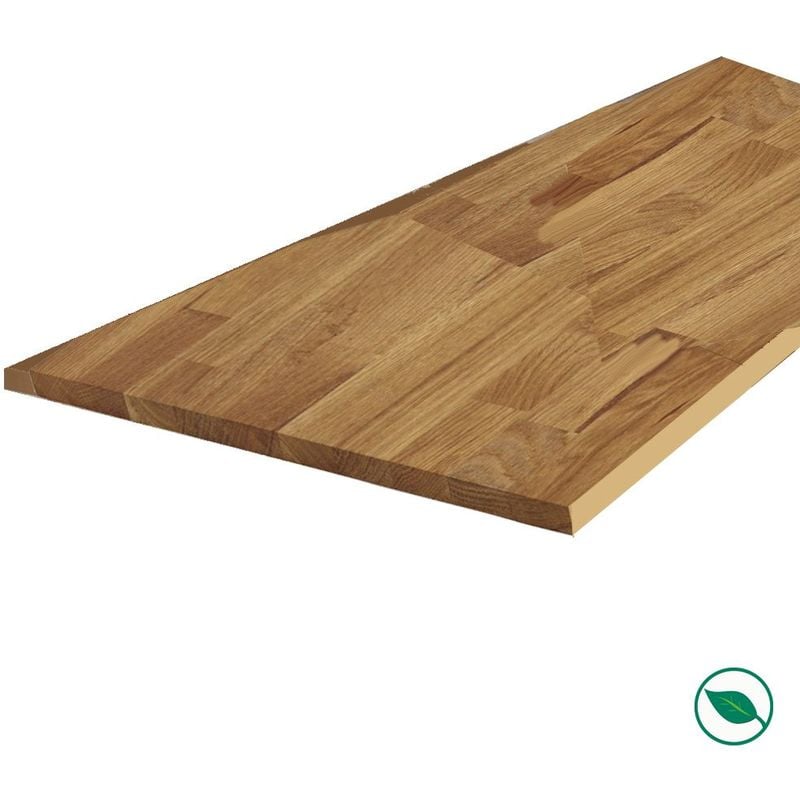 Plateau chêne massif huilé lamellé collé abouté 1600 x 800 x 22 mm - fsc 100%
