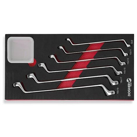 Plateau combinable avec 6 clés en étoile coudées, 1/3  DOGHER 453-080