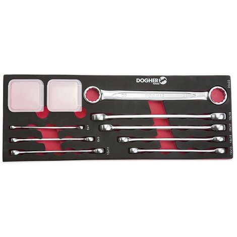 Plateau combinable avec 8 clés étoiles à double bouche, 1/4  DOGHER 454-080