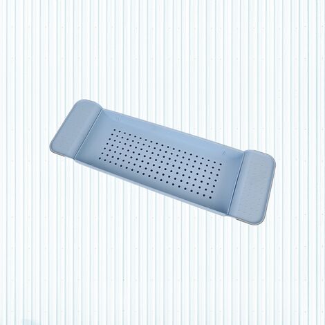 Plateau de baignoire, organisateur de baignoire, étagère extensible, porte-panier de Table de salle de bain, évier de douche, sur le rangement, coin de séchage,Sky-blue