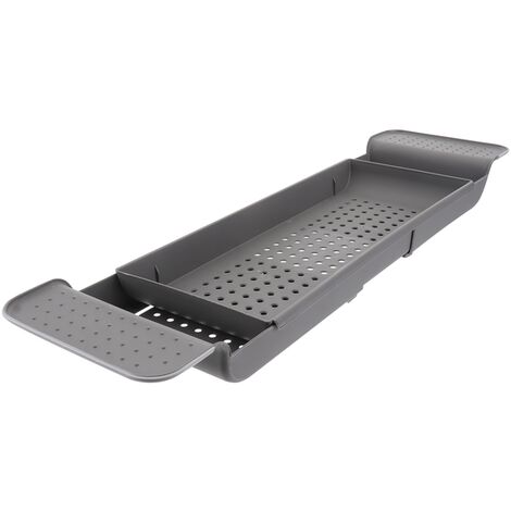 Plateau de baignoire, organisateur de caddie de bain, support de Table de salle de bain, panier évier de séchage, accessoires de service,Dark Grey