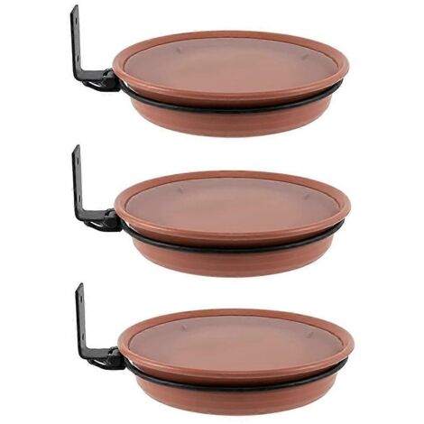 Plateau de bain pour oiseaux, mangeoire à oiseaux, lot de 3
