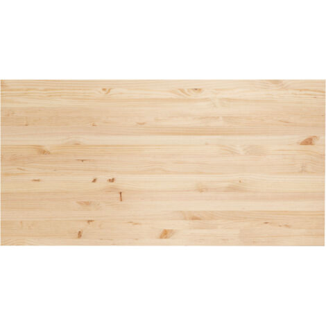 Plateau de bureau en pin massif 120 x 60 x 1,8 cm – Surface personnalisable – Bois certifié PEFC – Pour installation sur tréteaux – Astigarraga