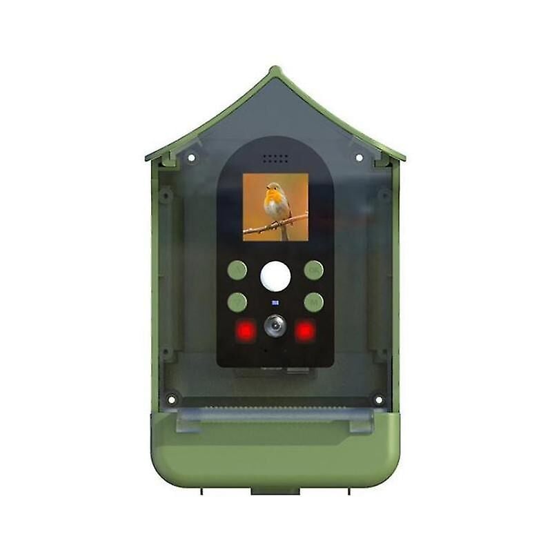 Plateau de caméra d'observation des oiseaux Pir Mangeoire pour animaux de compagnie Type de maison d'oiseaux Mangeoire pour l'extérieur