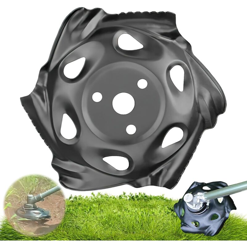 Plateau de Désherbage, Darryy Tête de Coupe Herbe, Tete de Coupe Bordure Universelle, Tête de Désherbage Acier, Tete de Coupe pour Debroussailleuse,