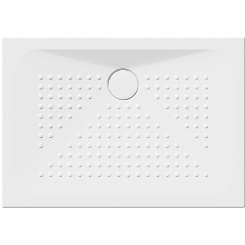 Plateau de douche en céramique rectangulaire 100x70x4cm, blanc ExtraGlaze