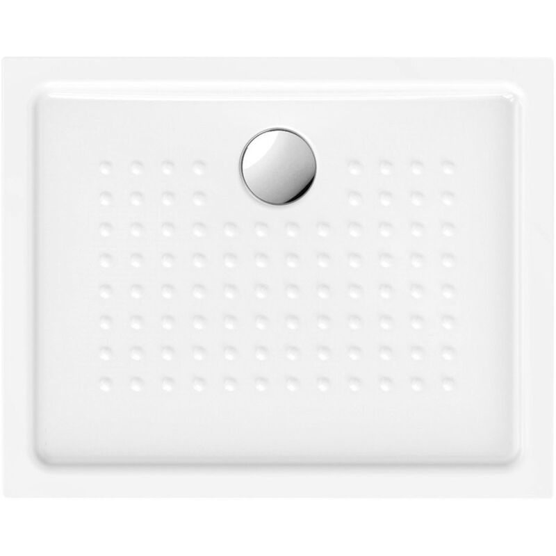 Plateau de douche en céramique rectangulaire 90x72x4,5cm, blanc ExtraGlaze