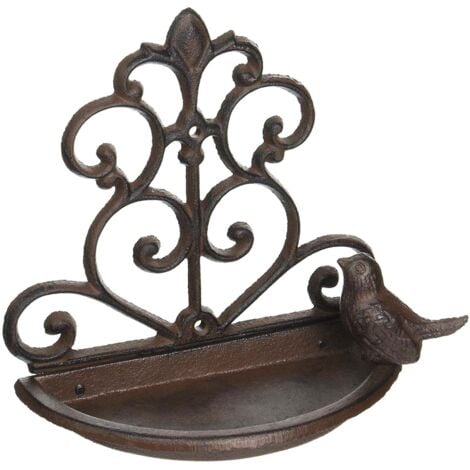 ESSCHERT DESIGN Mangeoire murale en fonte Rosace