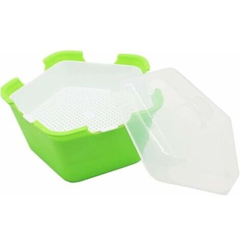Plateau de graines germes, Plateaux de graines de Germe des graines de Graine Sprout Plant Manuel de Plante à l'épreuve d'humidité Boîte de Plante Semi-Plateau Portable Démarreur pour Plante 18x12cm