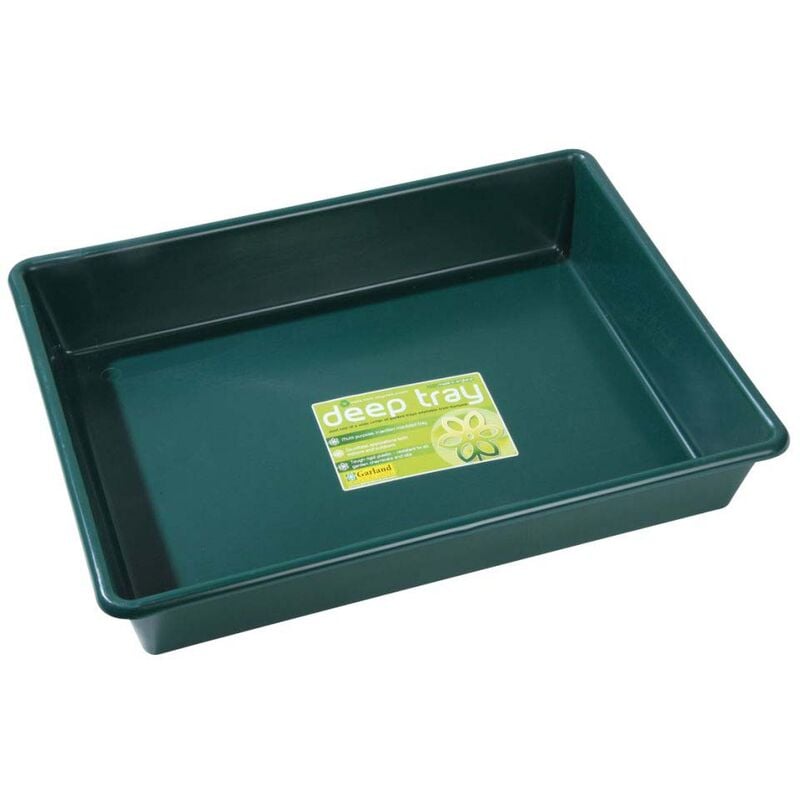 Garland - Plateau de jardin en polypropylène vert 53 x 40 x 9,5 cm