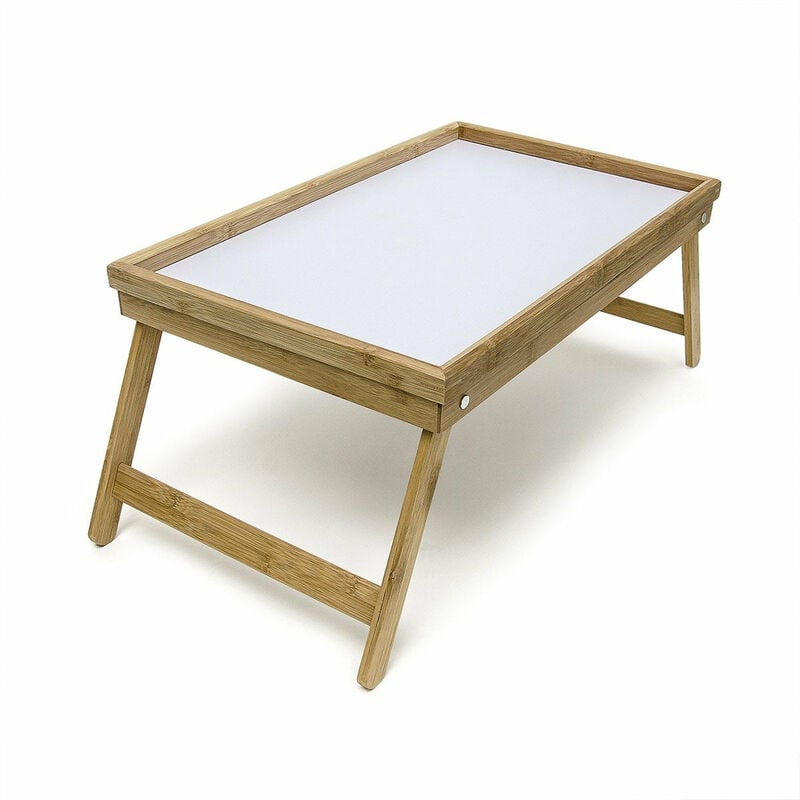 Helloshop26 - Plateau de lit petite table de petit-déjeuner en bambou 52 cm