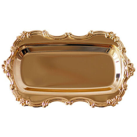 Plateau de magasin, bougies, bijoux, assiette à gâteau, or style2