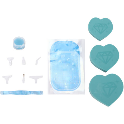 Plateau de Peinture Strass Cœur Multifonctionnel - Outil de Stockage et Tamisage pour DIY