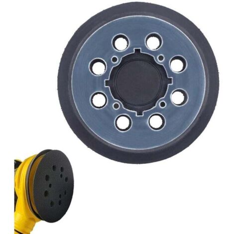 Plateau de Ponçage 125 mm 5 Pouces à 8 Trous Compatible Dewalt DWE6421 DWE6423 DCW210B Tampon Rechange Boucle et Crochet