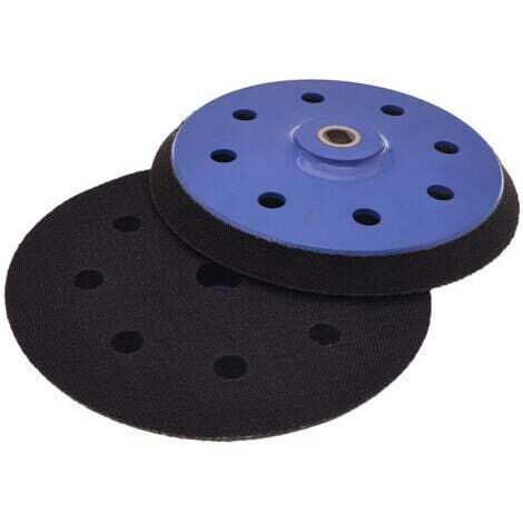 Plateau de ponçage 180mm, 8 trous, MOYEN, pour disque abrasif, Accessoire pour Ponceuse Excentrique(2 articles)