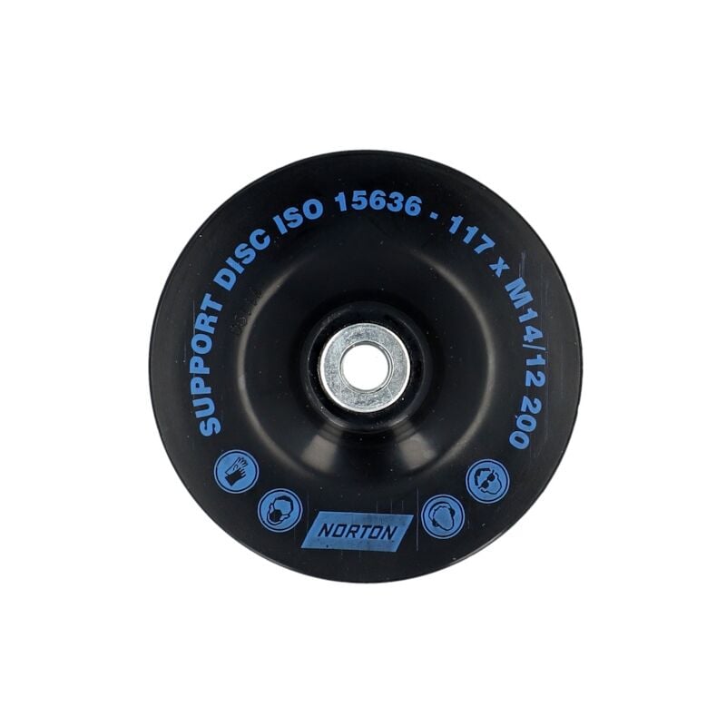Norton - Plateau de ponçage caoutchouc - moyenne - ø 125 mm