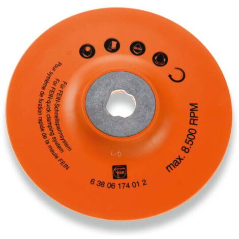 Plateau de ponçage élastique Fein sans unité de serrage Ø 180 mm - 63806174012