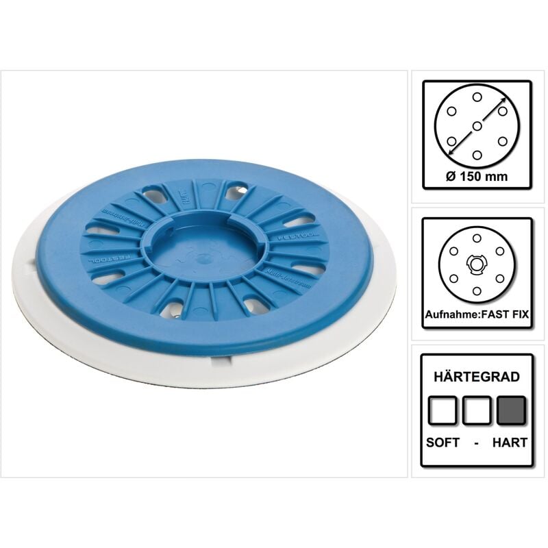 Plateau de ponçage st-stf D150/17MJ-FX-H-HT 150 mm FastFix dur ( 496149 ) - Festool