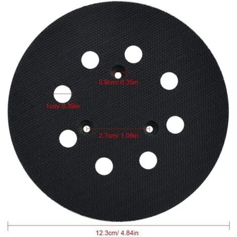Plateau de Ponçage Makita 125mm Disques de Ponçage à 8 Trous Patin Ponceuse Makita 5 Pouces pour Makita BO 5010. 5030. 5031. 5041. DeWalt DW420. DW421. Porter Cable 390. 382. 343(Noir).SEMAket