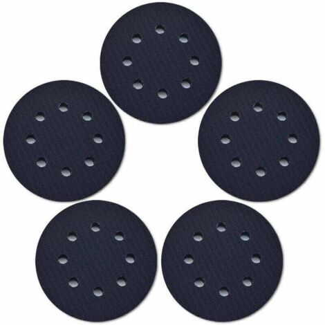 Plateau de ponçage souple de 125 mm, plateau d'interface, compatible avec les polisseuses autonettoyantes pneumatiques et électriques (8 trous)
