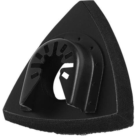 Plateau de ponçage triangulaire, adapté à une utilisation comme plateau de ponçage pour outil vibrant dans les scies vibrantes multi-outils.