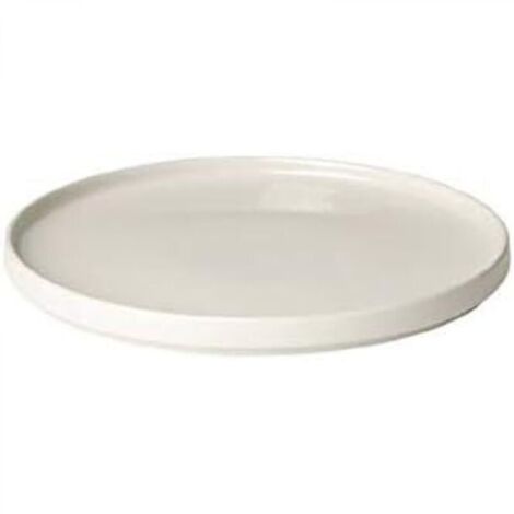 Plateau de pot de fleurs en céramique blanc de diamètre extérieur 13,8 cm adapté au bac de drainage des fleurs d'intérieur et d'extérieur, 1 pièce