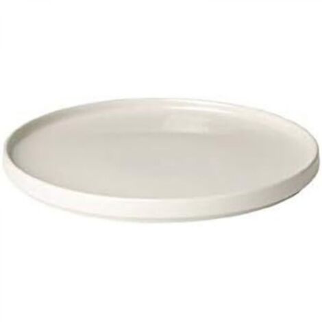 Plateau de pot de fleurs en céramique blanc de diamètre extérieur 13,8 cm adapté au bac de drainage des fleurs d'intérieur et d'extérieur, 1 pièce