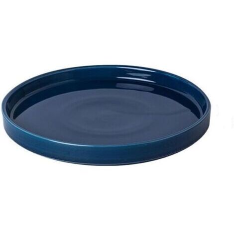 Plateau de pot de fleurs en céramique bleu de diamètre extérieur 13,8 cm adapté au bac de drainage des fleurs d'intérieur et d'extérieur 1