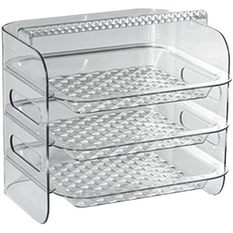 Plateau de Préparation Alimentaire 3 Étages Blanc - Grande Capacité, Durable pour Fruits et Légumes, Multifonctionnel