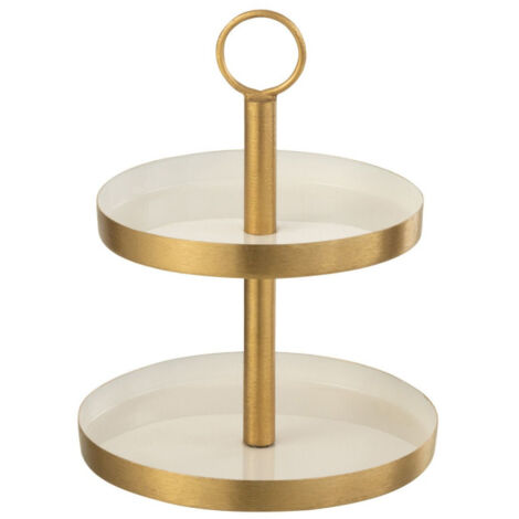 Plateau de Présentation 2 Niveaux "Pearly" 17cm Blanc