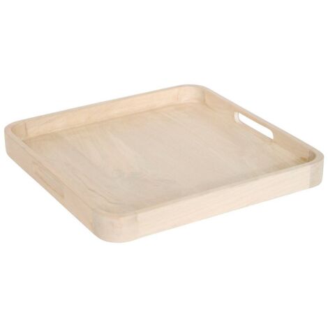 Plateau de présentation beige L25,5xp25,5xH4cm - Atmosphera créateur d'intérieur