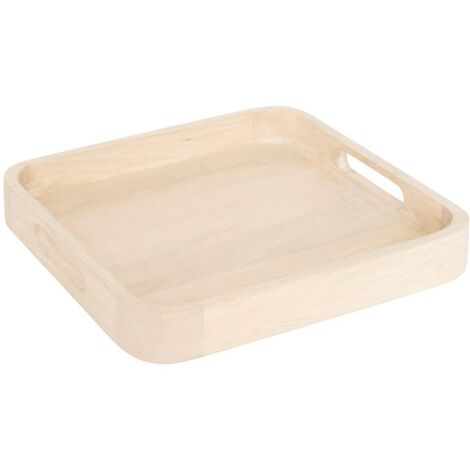 Plateau de présentation beige L34,5xp34,5xH4cm - Atmosphera créateur d'intérieur