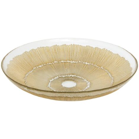 Plateau de présentation Celeste doré D30xp6cm - Atmosphera créateur d'intérieur