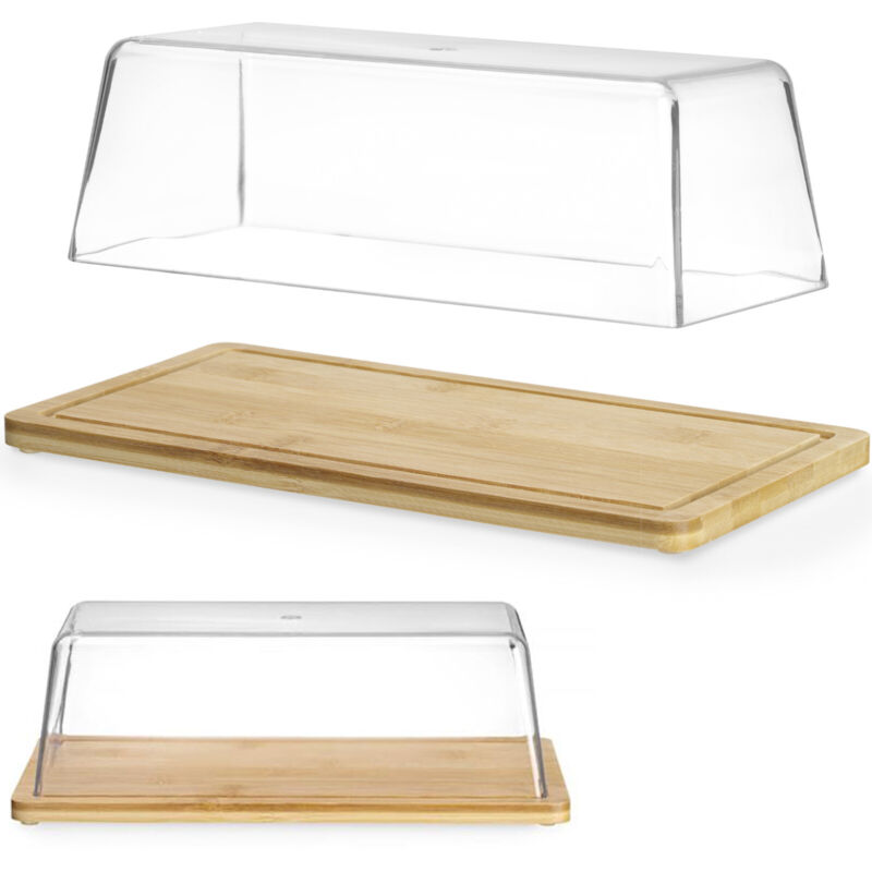 Plateau de présentation en bambou pour buffet avec couvercle 320 x 160 x 110 mm Hendi 523841