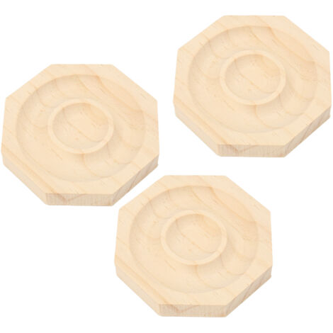 Plateau de présentation en bois massif pour bijoux artisanaux, support décoratif pour bracelets et perles, lot de 3 plateaux.