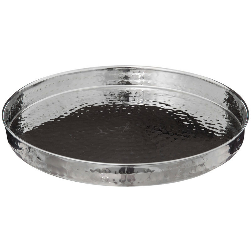Plateau de présentation en Inox martelé d 35 cm Secret De Gourmet