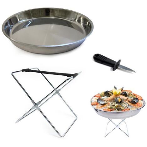 Plateau de présentation fruits et mer incluant pied et couteau à huitres - Livraison gratuite