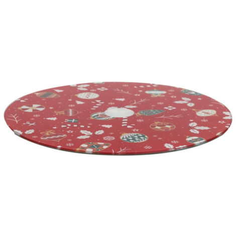 Plateau de Présentation Tournant "Noël" 28cm Rouge