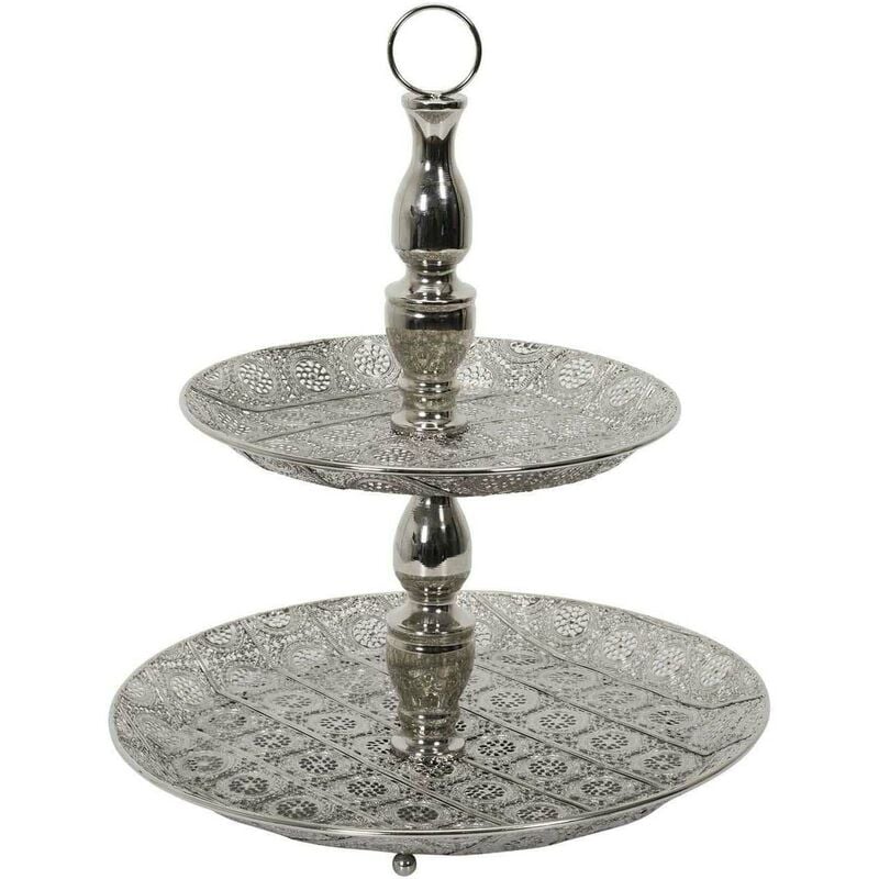 Plateau de présentation double en métal