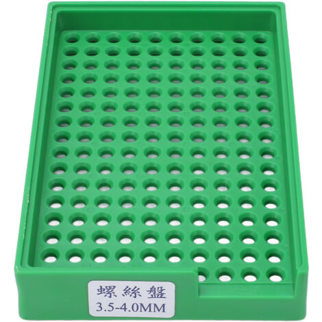 Plateau de rangement à vis PP avec alvéoles 3,5‑4,0 mm, 160 trous antistatique pour atelier