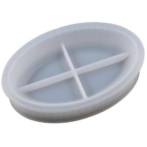 Plateau de rangement ovale à rayures en résine cristalline, moule en silicone DIY