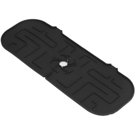 Plateau de récupération d'égouttures robinet durable en silicone pour évier cuisine salle de bain appartement hôtel noir