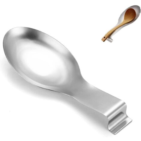 Plateau De Repose-CuillèRe En Acier Inoxydable CuillèRe Louche Porte Repose Bois pour CuillèRes Bois,CuillèRes à Soupe,Spatules,Couteaux,Fourchettes