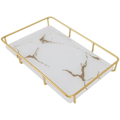 Plateau de salle de bain blanc moderne et élégant, antidérapant, organisateur de rangement pour évier de cuisine, gain de place, facile à nettoyer