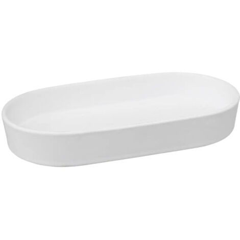 Plateau de Salle de Bain "Cocon" 19cm Blanc Coton