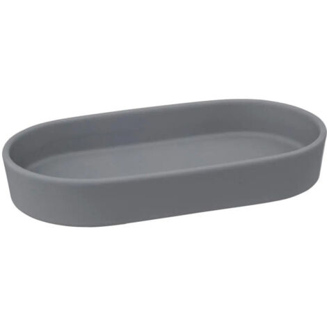 Plateau de Salle de Bain "Cocon" 19cm Gris Béton