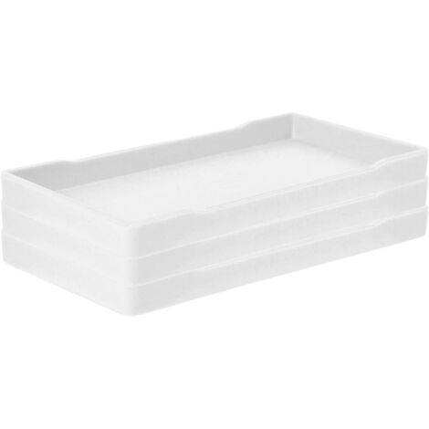 Plateau de salle de bain épais, ensemble de 3 pièces, aspect bois blanc