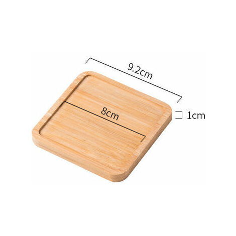 Plateau de salle de bains en bambou naturel, organisateur de vanité, plateau de réservoir de toilette, plateau de parfum pour bijoux bague boucles d&39oreilles montres distributrices de savon,Square 9
