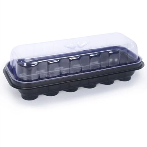 Plateau de semis deux-en-un, avec 12 blocs de terreau pour semis nutritifs, coffret de semis de jardinage pour débutants